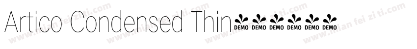 Artico Condensed Thin字体转换